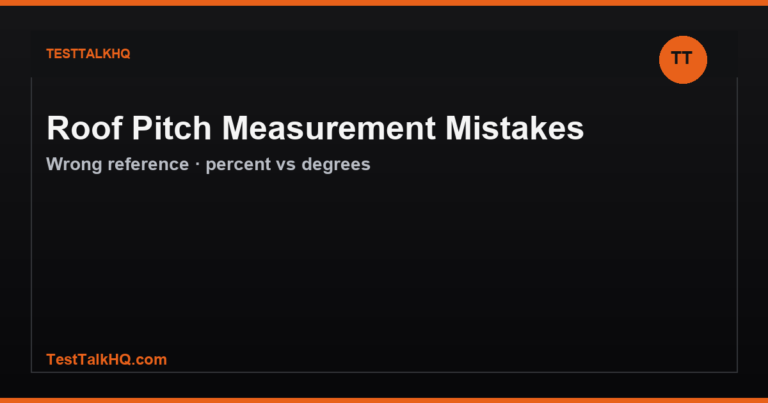 Roof Pitch Measurement Mistakes