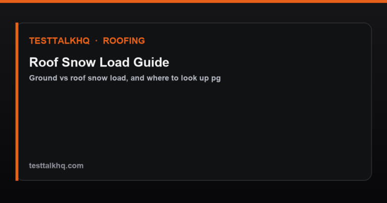 Roof Snow Load Guide