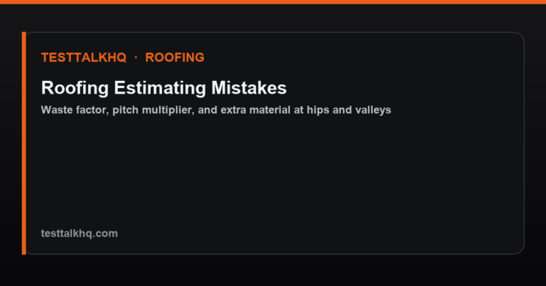 Roofing Estimating Mistakes