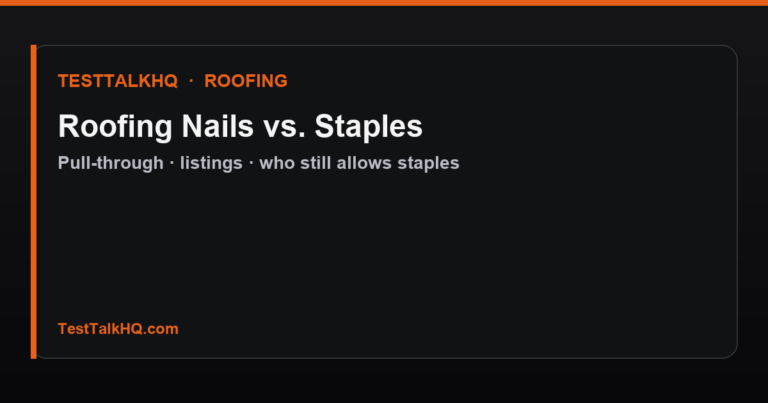 Roofing Nails vs. Staples — Which Fastener to Use