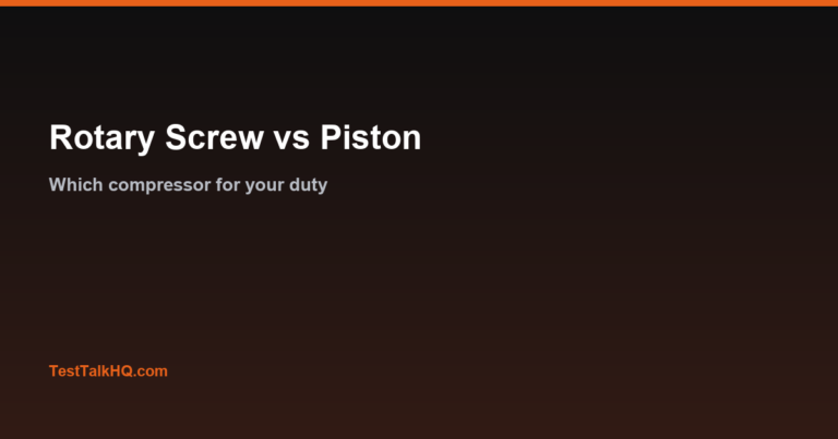 Rotary Screw vs Piston Compressor — Which to Use