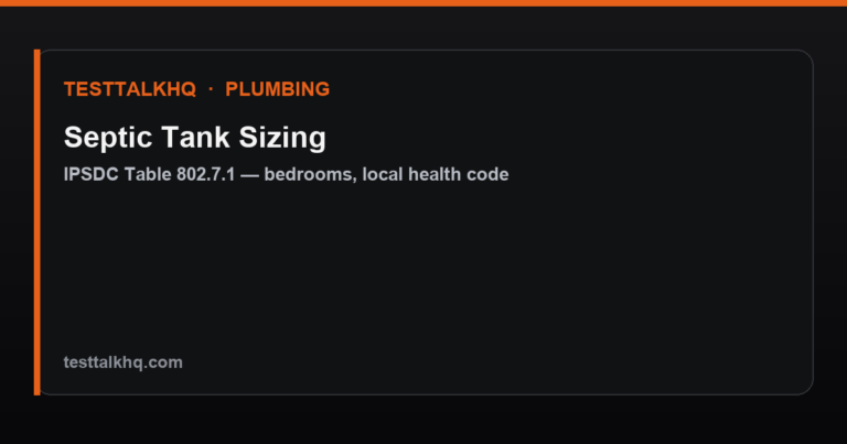 Septic Tank Sizing Calculator