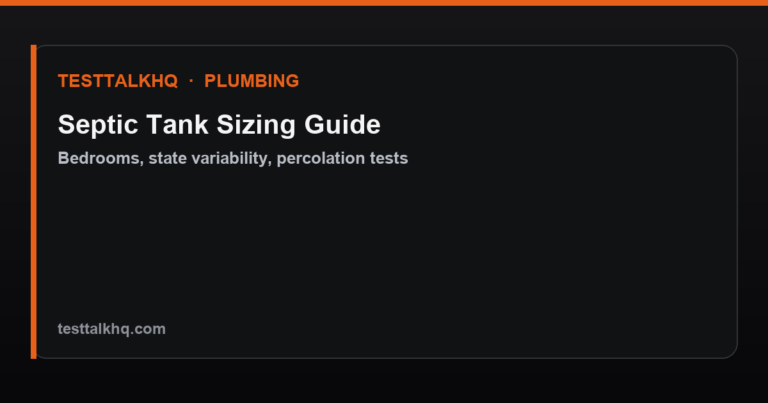 Septic Tank Sizing Guide