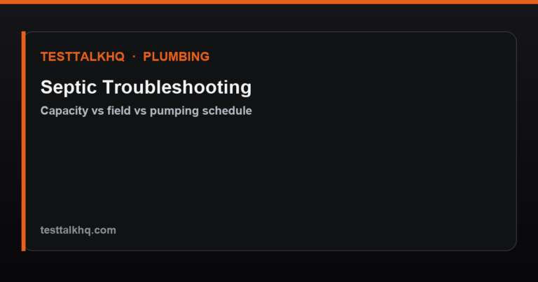 Septic Tank Troubleshooting