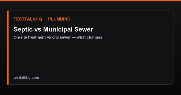 Septic vs Municipal Sewer