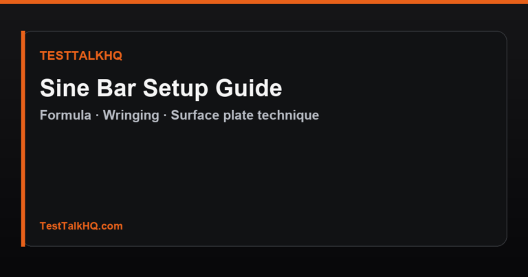 Sine Bar Setup Guide — Formula, Gauge Blocks & Plate Technique