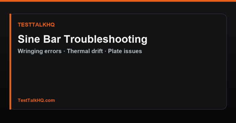 Sine Bar Troubleshooting — Angle Errors, Wringing & Plate Issues