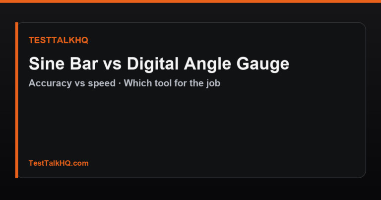 Sine Bar vs Digital Angle Gauge — Which to Use