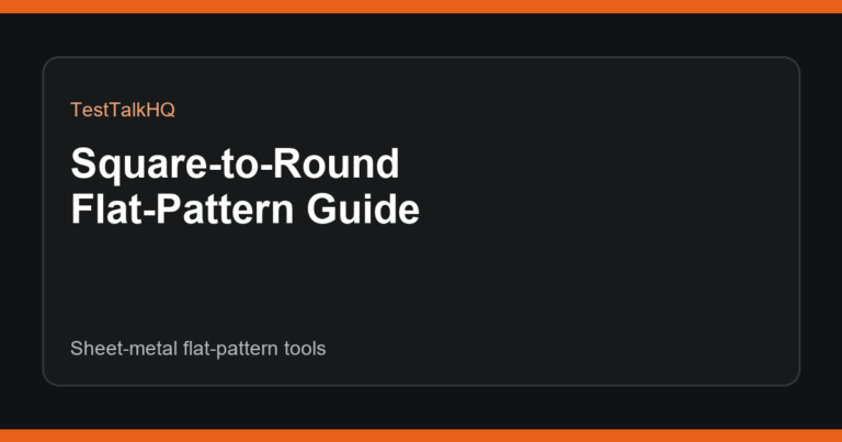 Square-to-Round Transition Flat-Pattern Guide — Triangulation Method