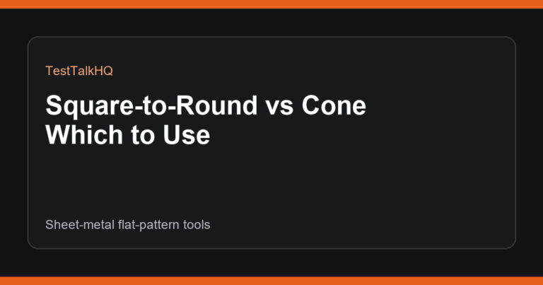 Square-to-Round vs Cone Transition — Which to Use