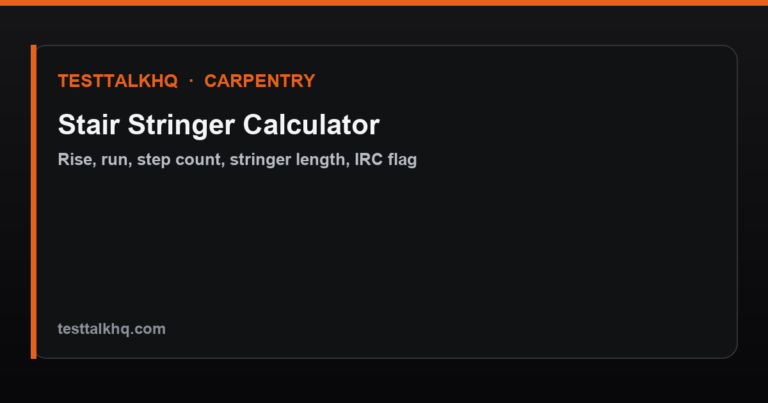 Stair Stringer Calculator