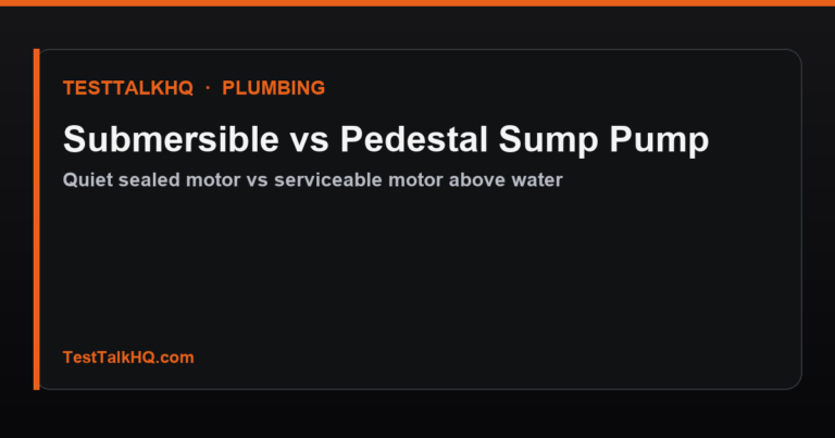 Submersible vs Pedestal Sump Pump
