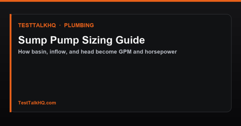 Sump Pump Sizing Guide