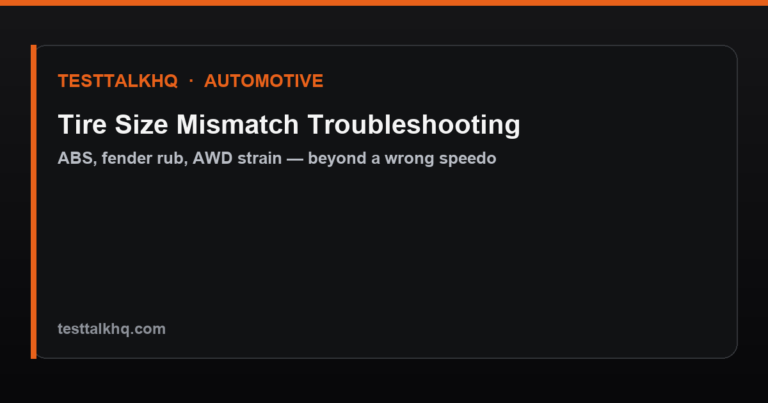 Tire Size Mismatch Troubleshooting
