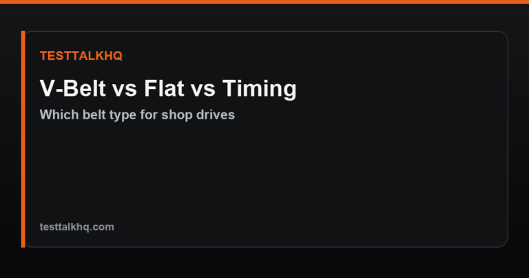V-Belt vs Flat Belt vs Timing Belt: Which to Use