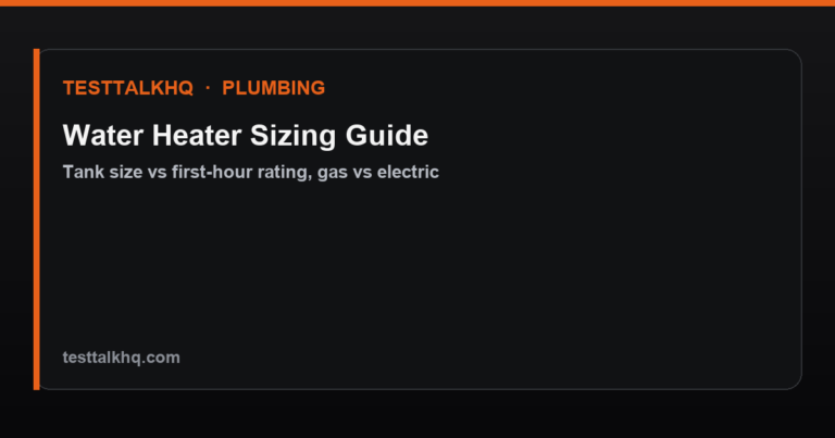 Water Heater Sizing Guide
