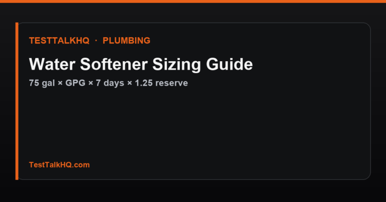 Water Softener Sizing Guide