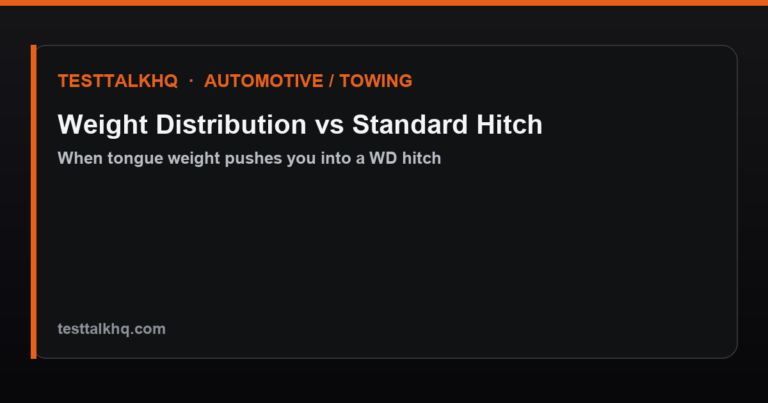 Weight Distribution Hitch vs Standard Hitch