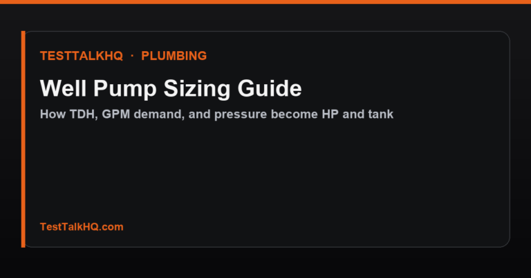 Well Pump Sizing Guide