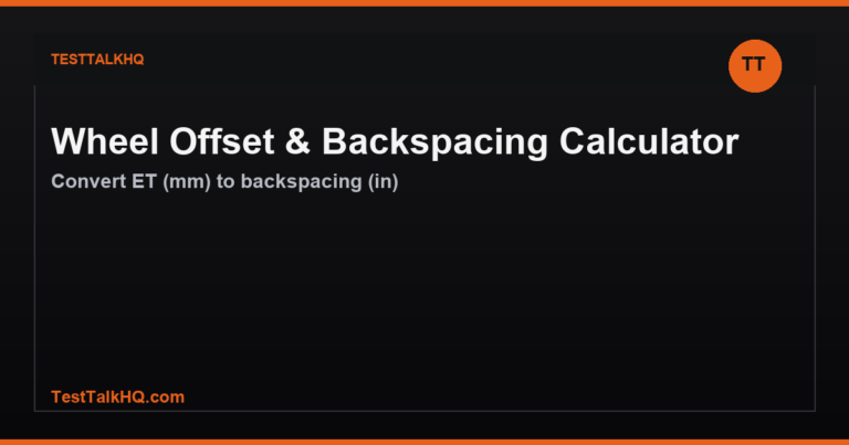 Wheel Offset & Backspacing Calculator