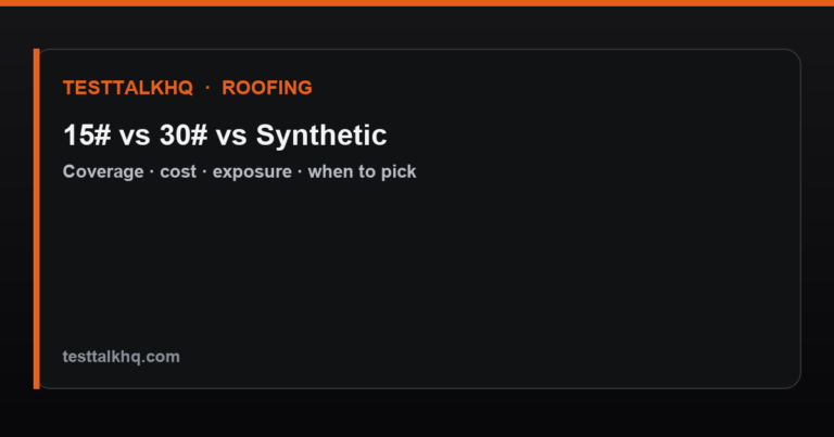 15# Felt vs. 30# Felt vs. Synthetic Underlayment: Which to Use
