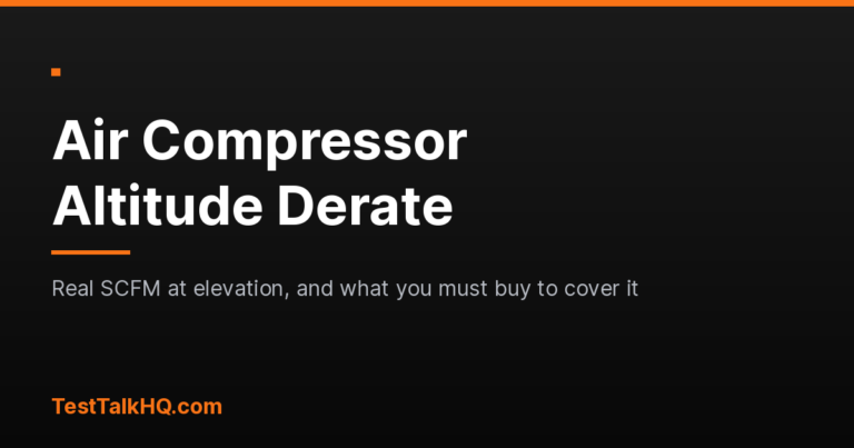 Air Compressor Altitude Derate Calculator