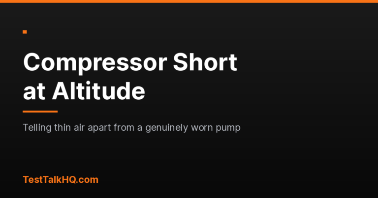 Air Compressor Underperforming at Altitude