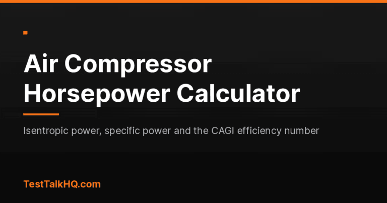 Air Compressor Horsepower Calculator