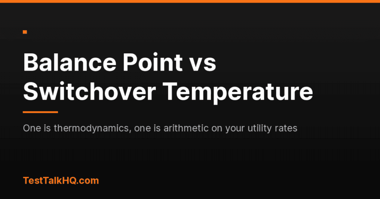 Balance Point vs Switchover Temperature: Which to Use