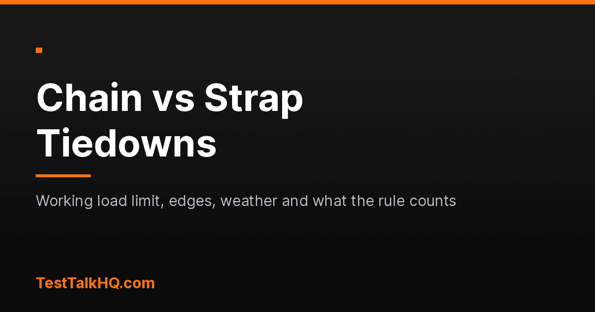 Chain vs Strap Tiedowns: Which to Use