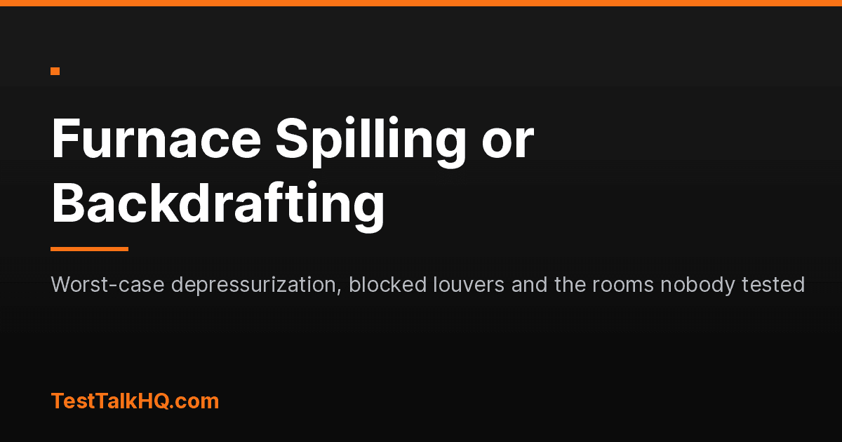 Furnace Backdrafting or Spilling: Combustion Air Troubleshooting
