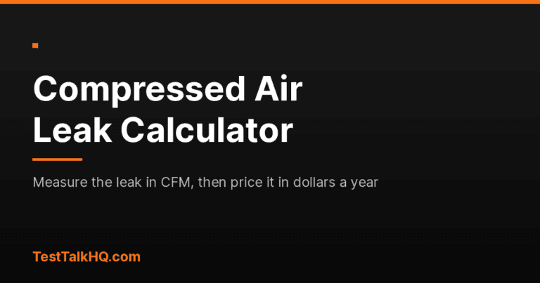 Compressed Air Leak Calculator