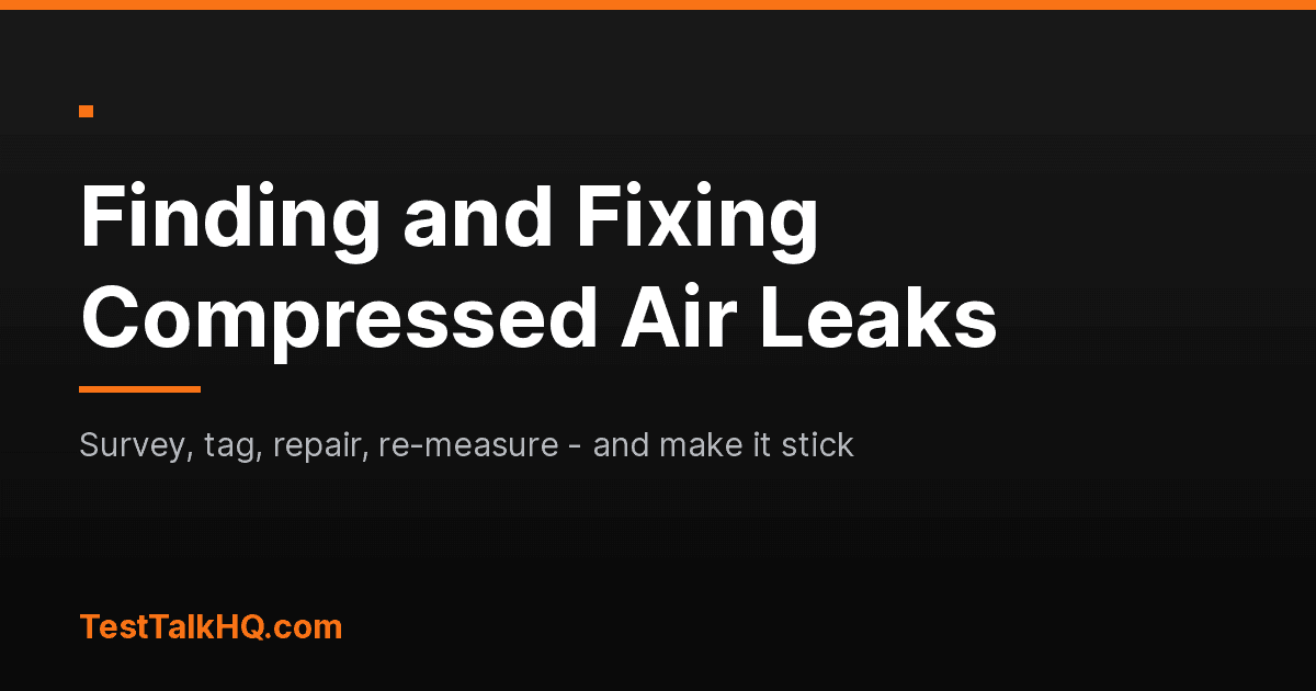 How to Find and Fix Compressed Air Leaks