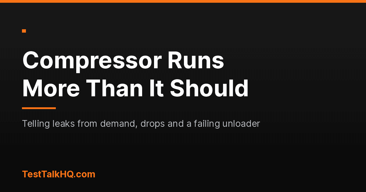 Compressor Runs More Than It Should: Leak Troubleshooting