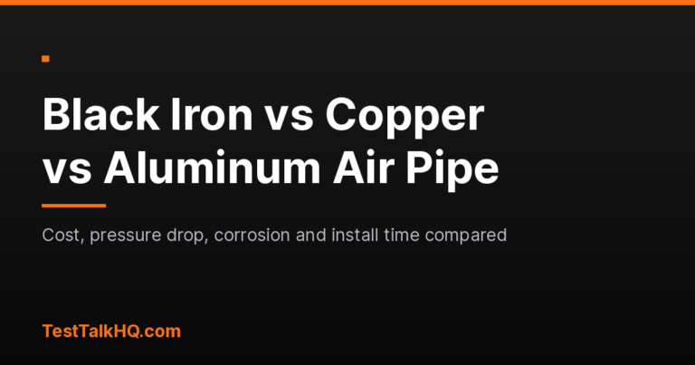Black Iron vs Copper vs Aluminum Air Pipe