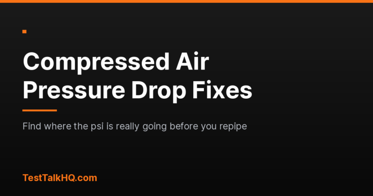 Compressed Air Pressure Drop Troubleshooting
