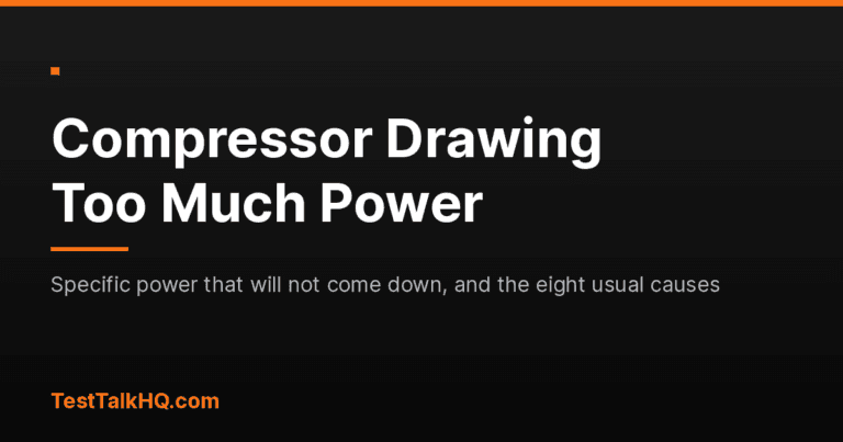 Air Compressor Drawing Too Much Power: Troubleshooting