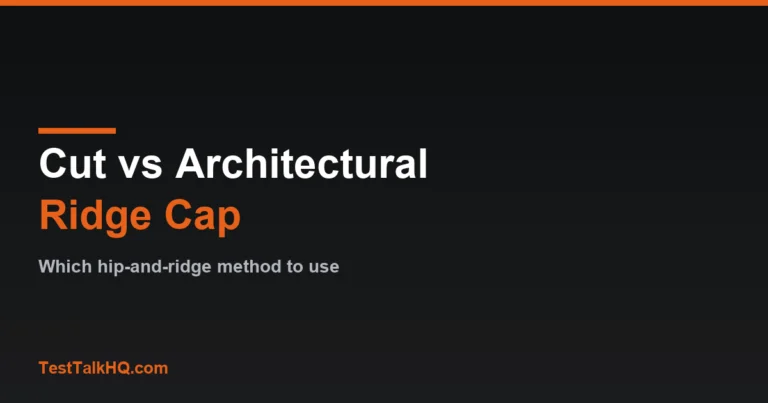 Cut Shingles vs Architectural Ridge Cap: Which to Use