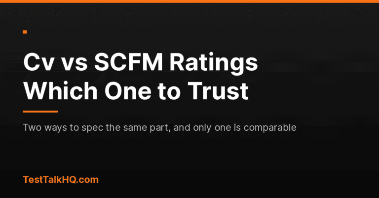 Cv vs SCFM Ratings: Which to Use