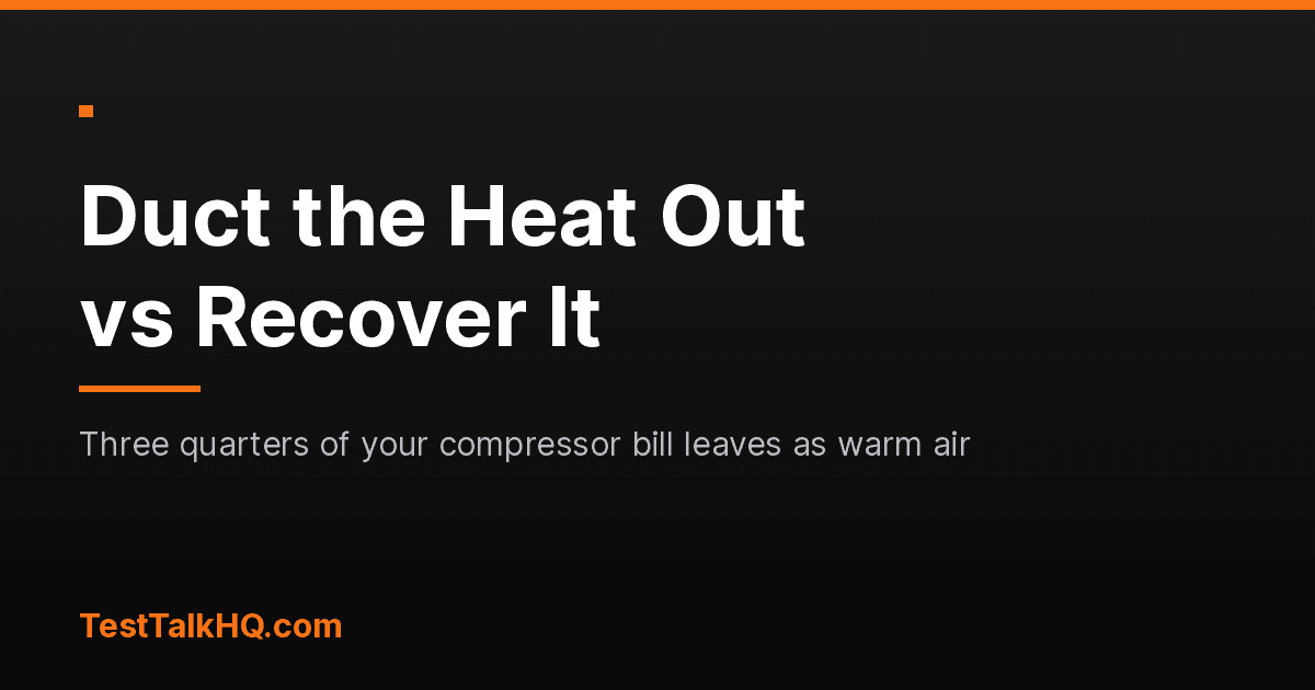 Ducting Compressor Heat Out vs Recovering It: Which to Use