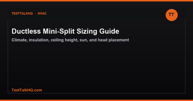 Ductless Mini-Split Sizing Guide: BTU Load Formula