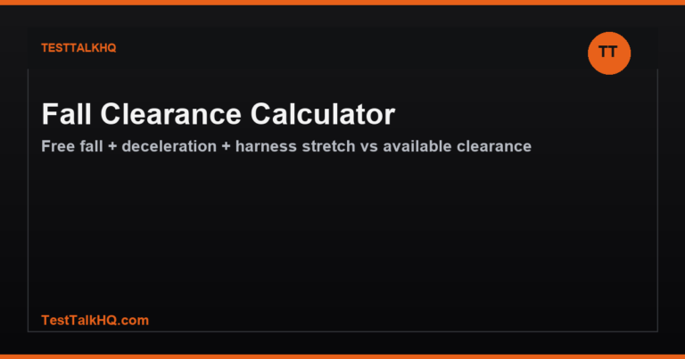 Fall Clearance Calculator