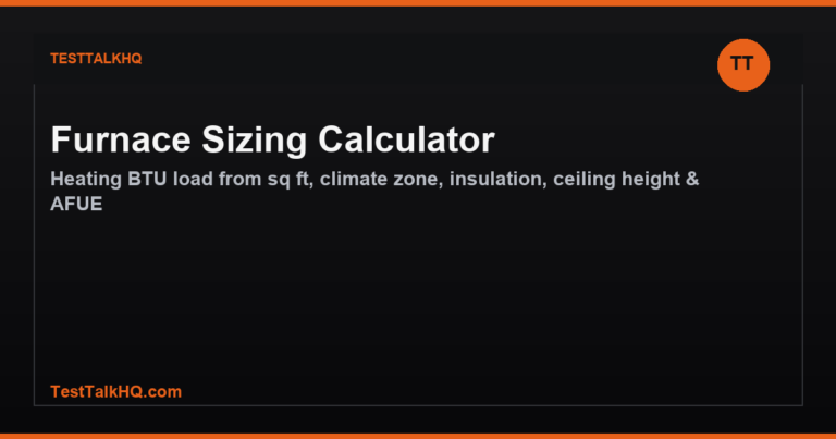 Furnace Sizing Calculator