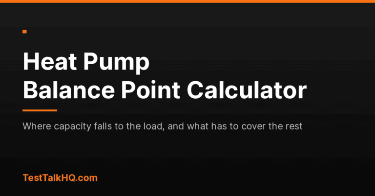 Heat Pump Balance Point Calculator