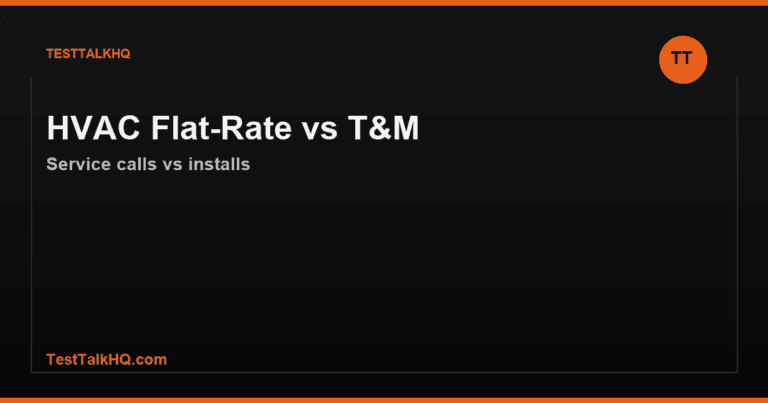 HVAC Flat-Rate vs Time-and-Materials Pricing — Which to Use