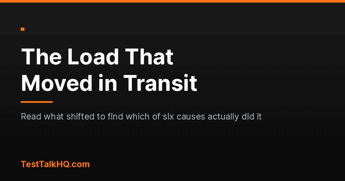 The Load That Moved in Transit