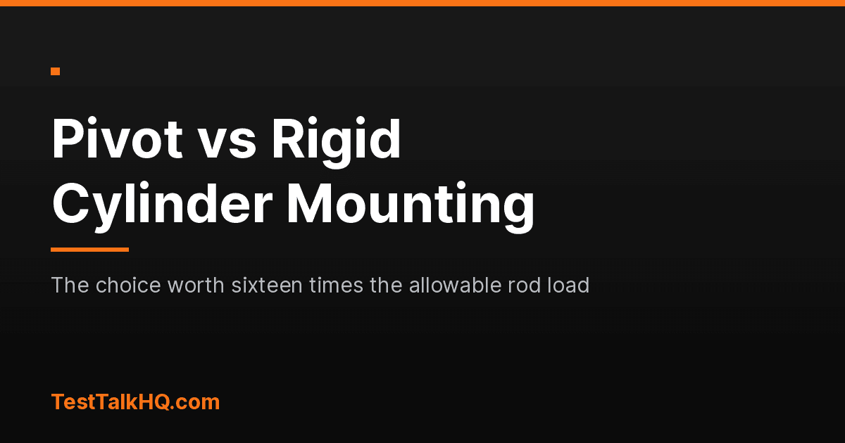 Pivot vs Rigid Cylinder Mounting: Which to Use