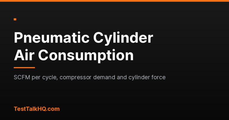 Pneumatic Cylinder Air Consumption Calculator