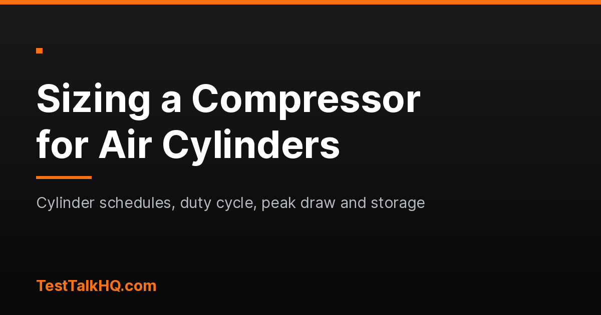 How to Size a Compressor for Pneumatic Cylinders