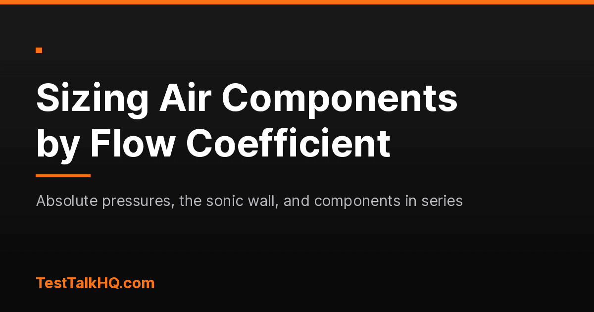 How to Size Pneumatic Components by Cv